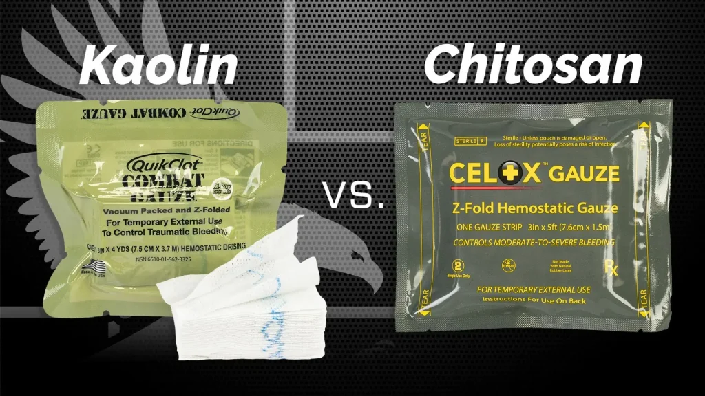 Comparison of different types of hemostatic gauze for trauma care